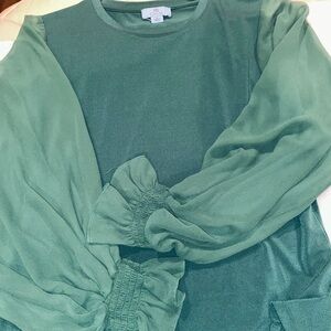 Green long sleeve shirt